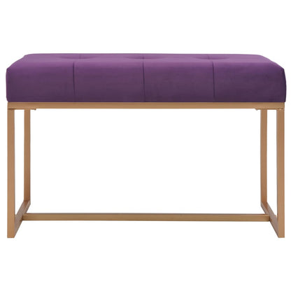 Bankje 80 cm fluweel paars