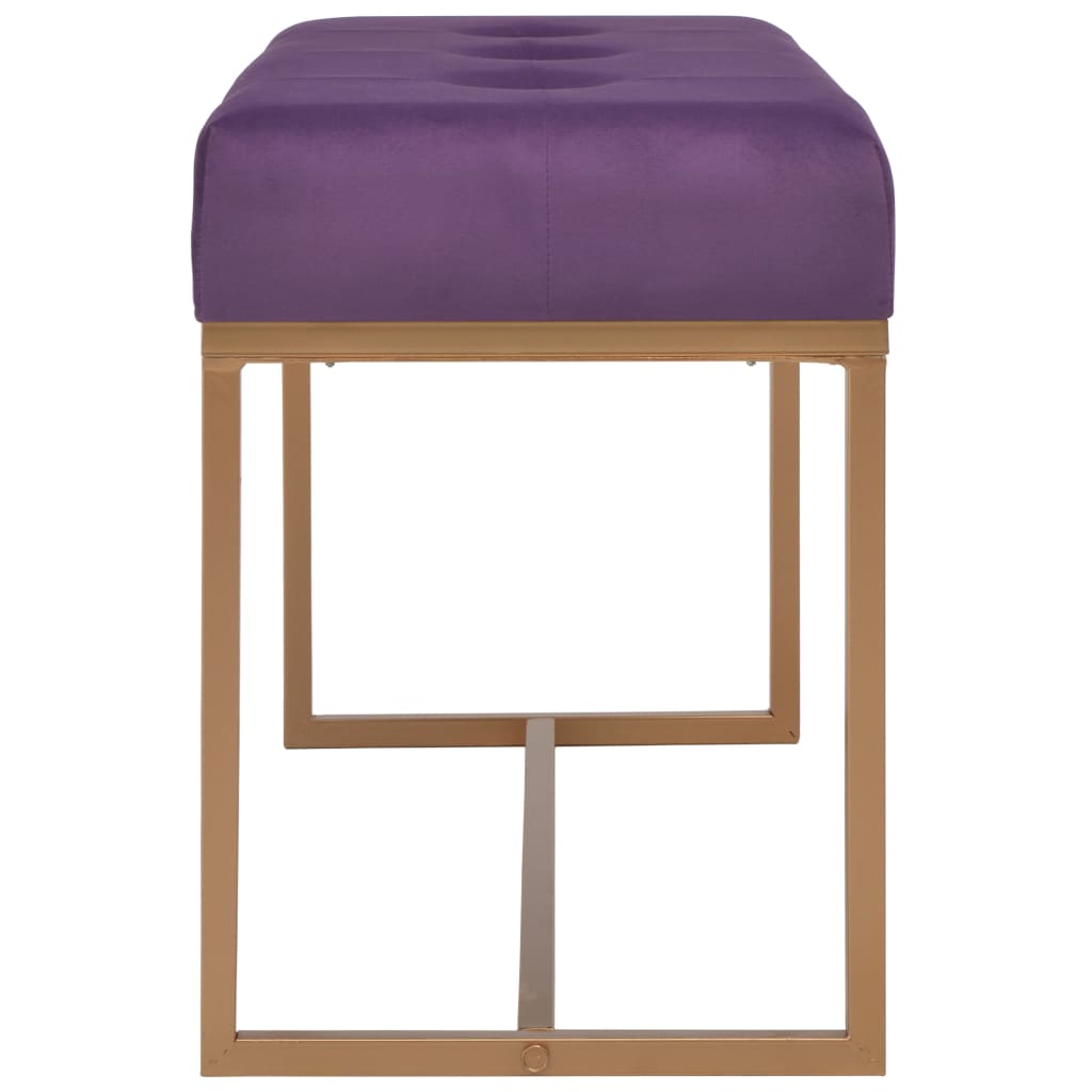 Bankje 80 cm fluweel paars