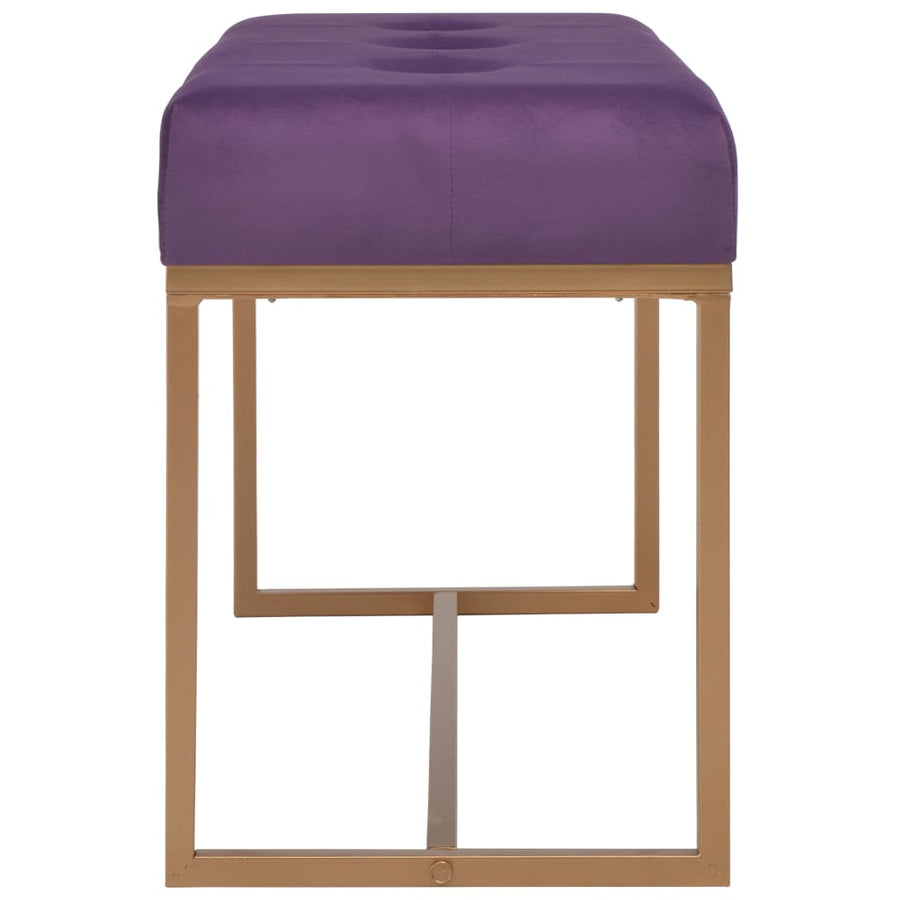 Bankje 80 cm fluweel paars