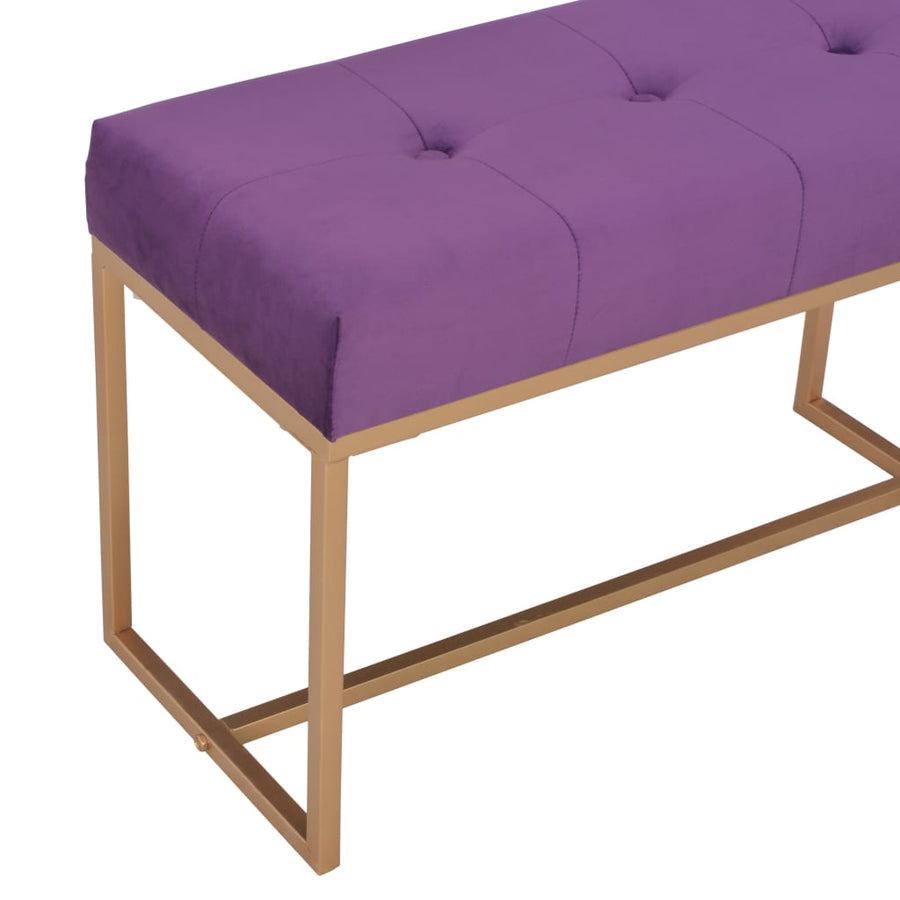 Bankje 80 cm fluweel paars