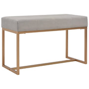 Halbankje 80x36x45 cm grijs fluweel