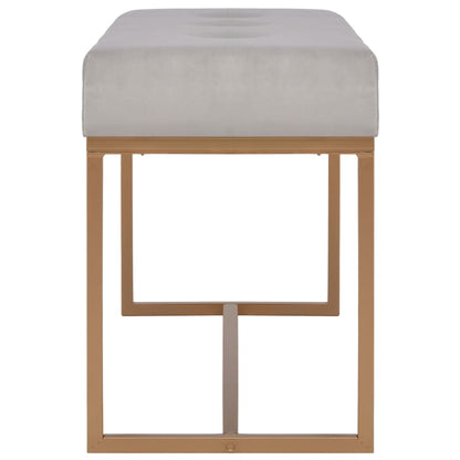 Bankje Fluweel 80 cm Grijs