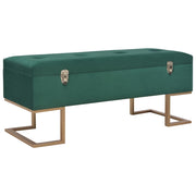 Opbergbankje 105 cm fluweel groen