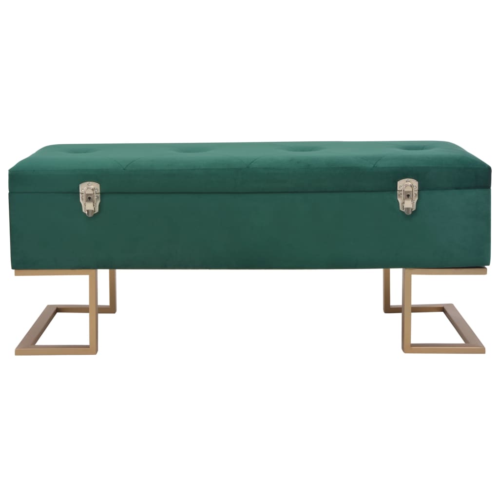 Bankje Met Opbergvak 105 Cm Fluweel Groen