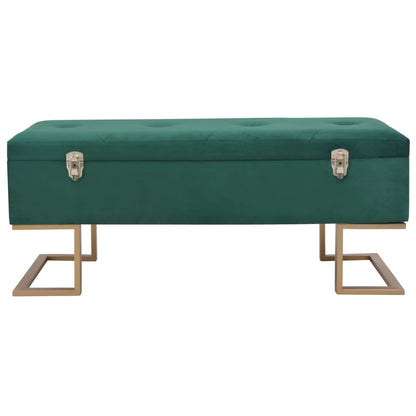 Bankje Met Opbergvak 105 Cm Fluweel Groen