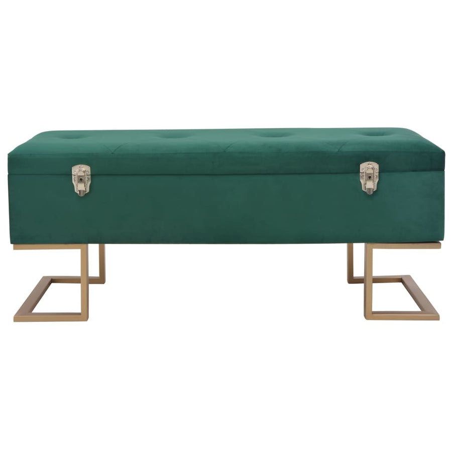 Bankje Met Opbergvak 105 Cm Fluweel Groen