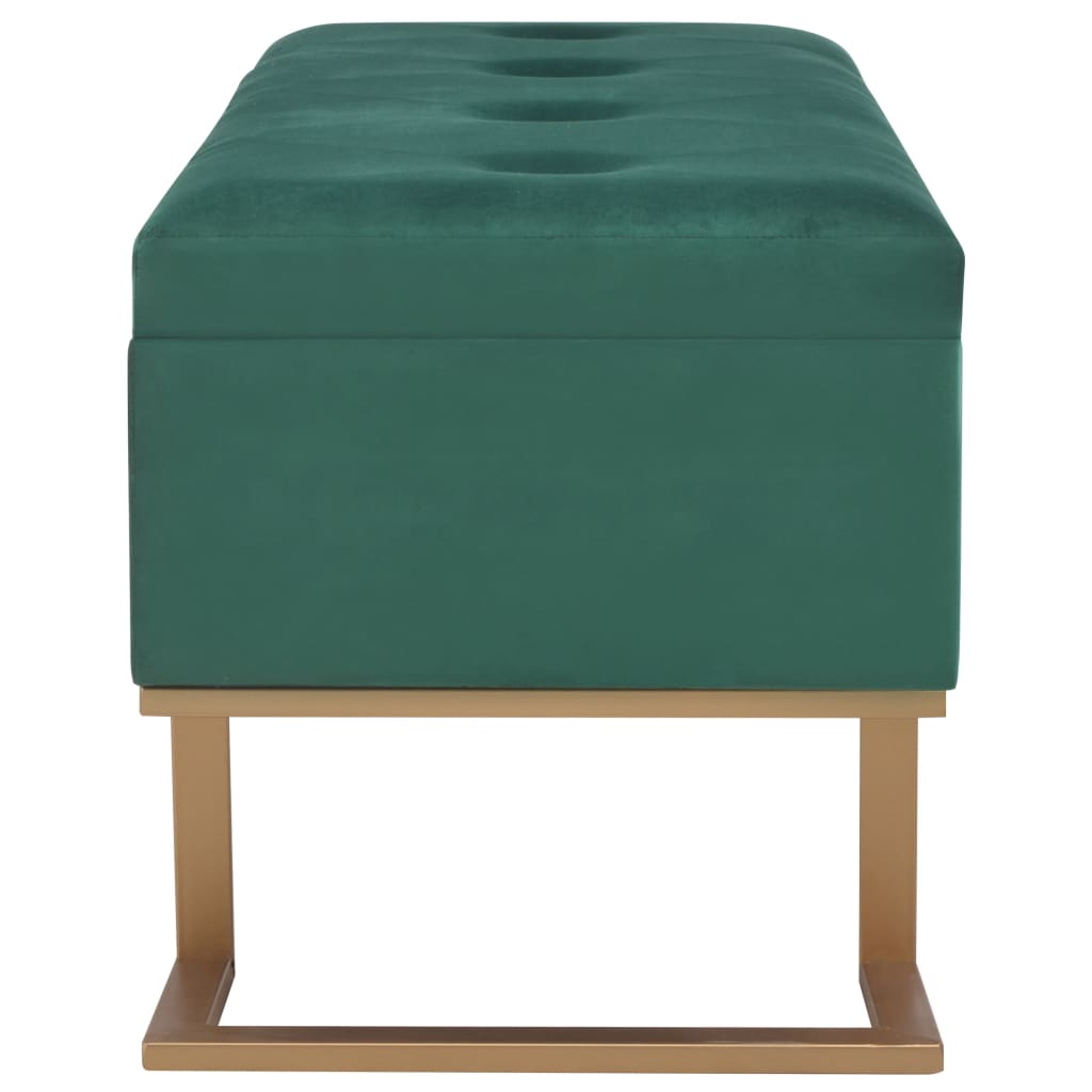 Bankje Met Opbergvak 105 Cm Fluweel Groen