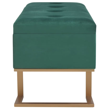 Bankje Met Opbergvak 105 Cm Fluweel Groen