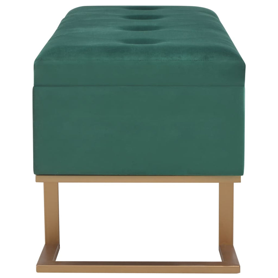 Bankje Met Opbergvak 105 Cm Fluweel Groen