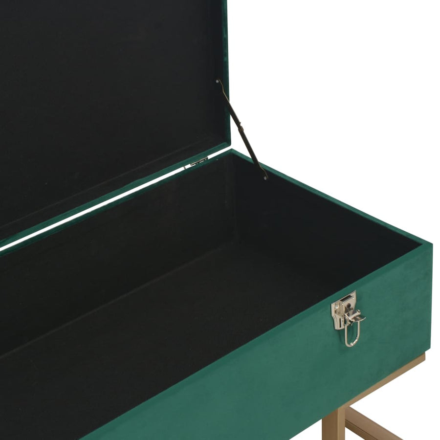 Bankje Met Opbergvak 105 Cm Fluweel Groen