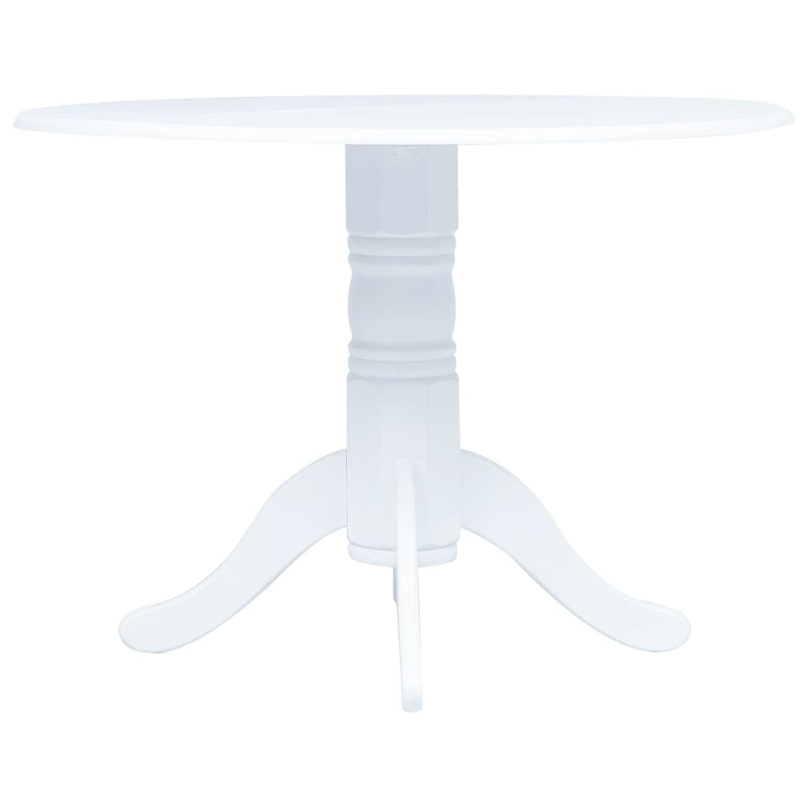 Eettafel 106 Cm Massief Rubberwood Wit En Bruin