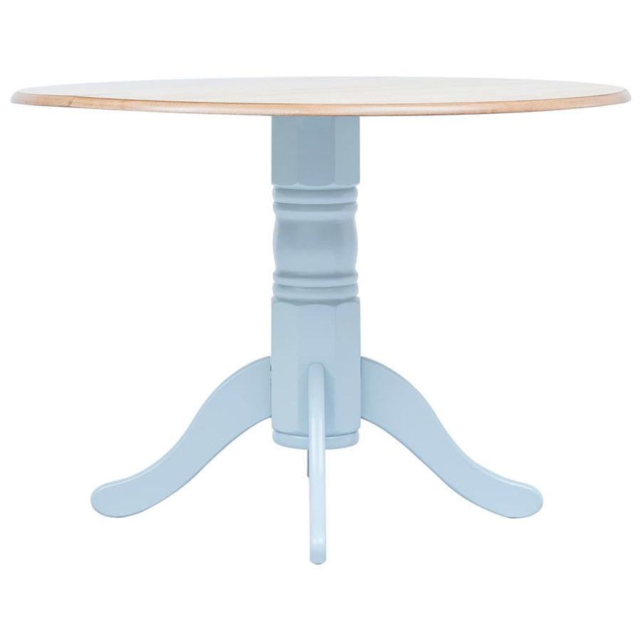 Eettafel 106 Cm Massief Rubberwood Wit En Bruin