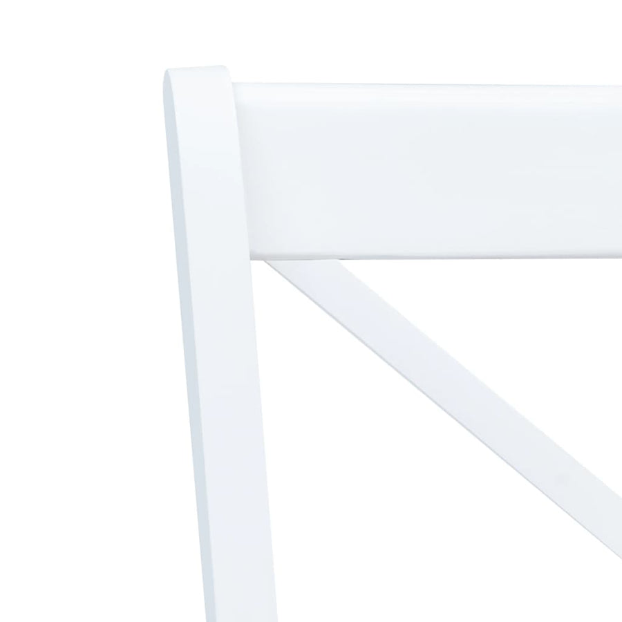 Eetkamerstoelen Massief Rubberwood Naturel En Wit 2 white and natural