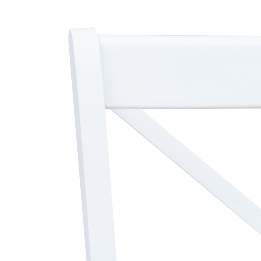 Eetkamerstoelen Massief Rubberwood Naturel En Wit 4 white and natural