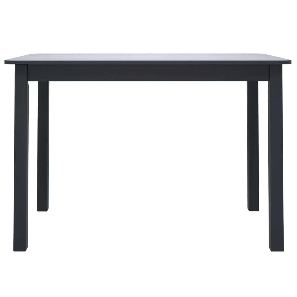 Eettafel 4X7X75 Cm Massief Rubberwood Zwart