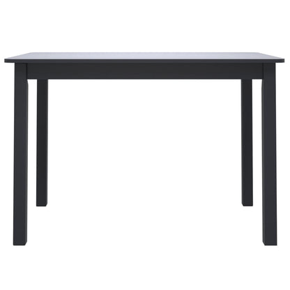 Eettafel 4X7X75 Cm Massief Rubberwood Zwart