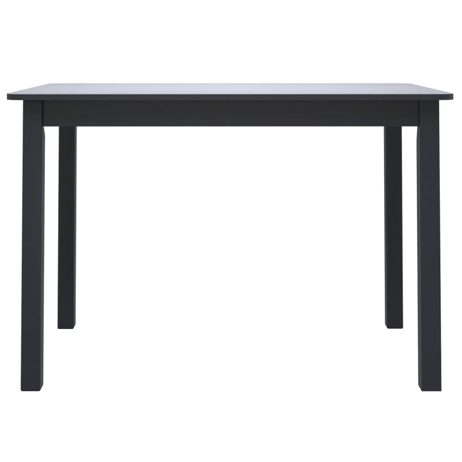 Eettafel 4X7X75 Cm Massief Rubberwood Zwart