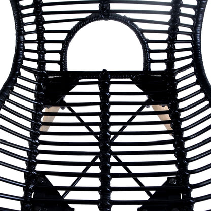 Eetkamerstoelen Natuurlijk Rattan 6 Zwart