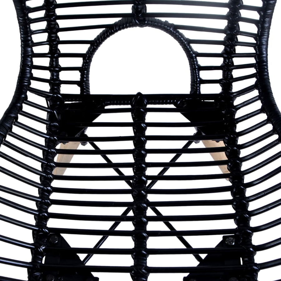 Eetkamerstoelen Natuurlijk Rattan 6 Zwart