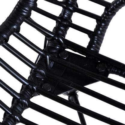 Eetkamerstoelen Natuurlijk Rattan 6 Zwart