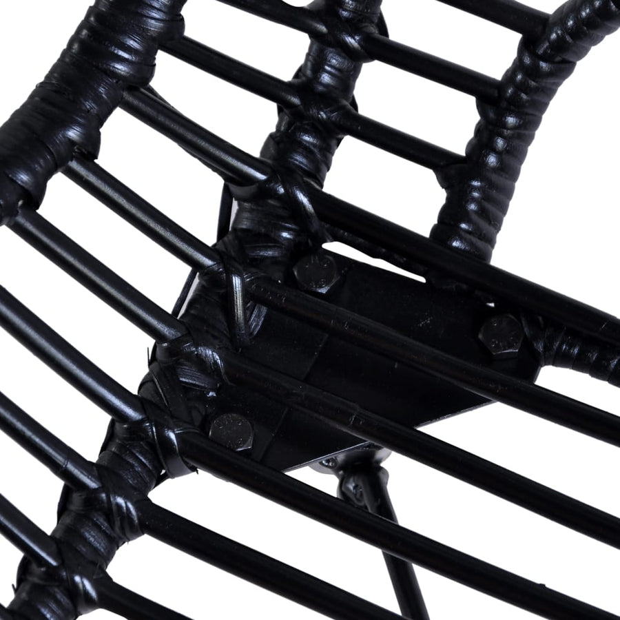 Eetkamerstoelen Natuurlijk Rattan 6 Zwart