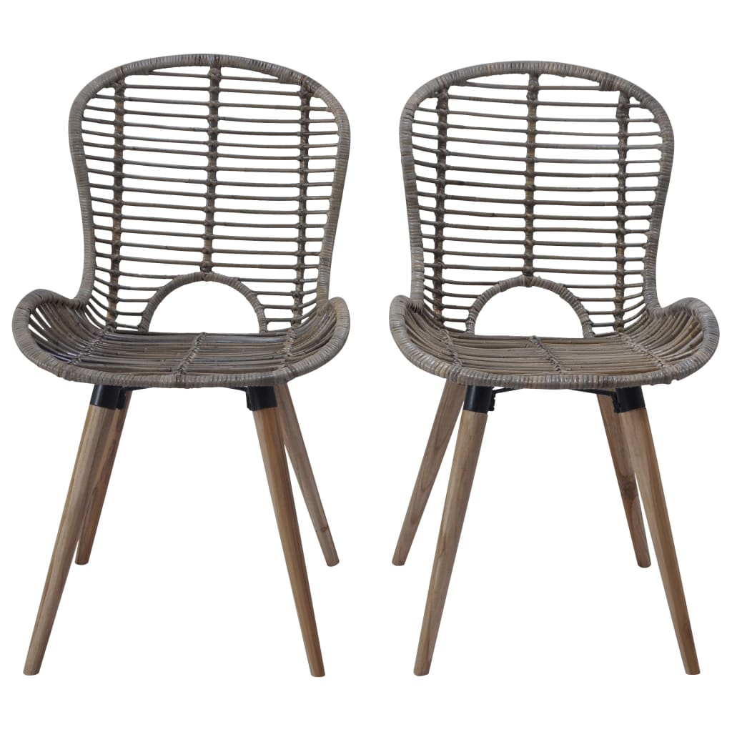 Eetkamerstoelen Natuurlijk Rattan 6 Bruin