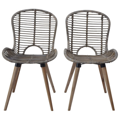 Eetkamerstoelen Natuurlijk Rattan 6 Bruin