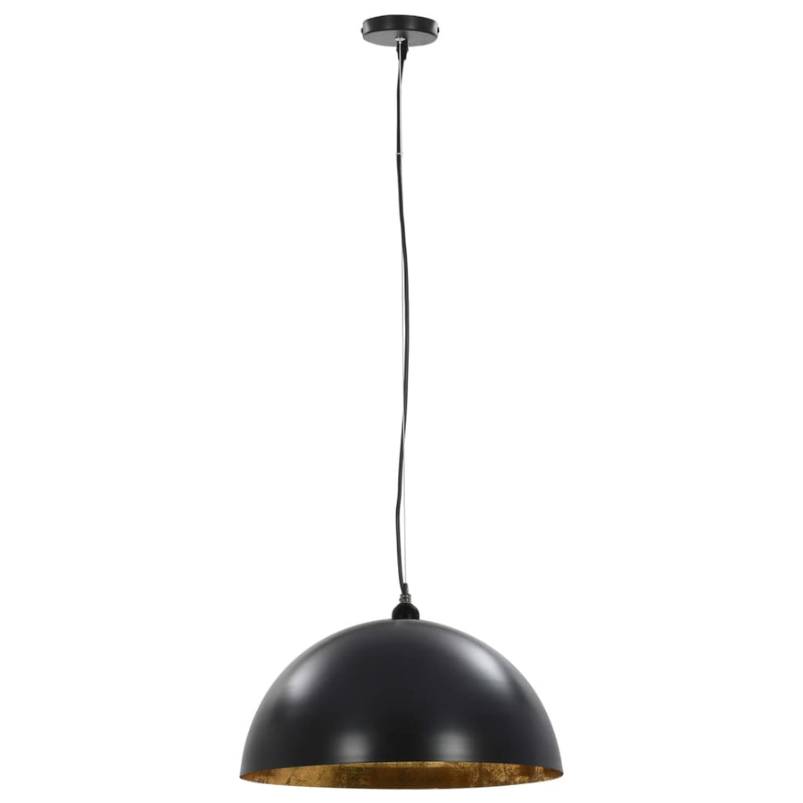 Plafondlampen Halfrond E7 Zwart En Goudkleurig 50 cm