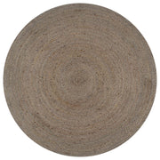 Vloerkleed rond 150 cm jute grijs