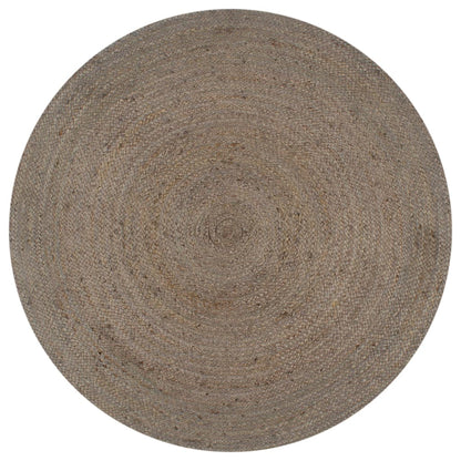 Vloerkleed Handgemaakt Rond Jute 150 cm Grijs