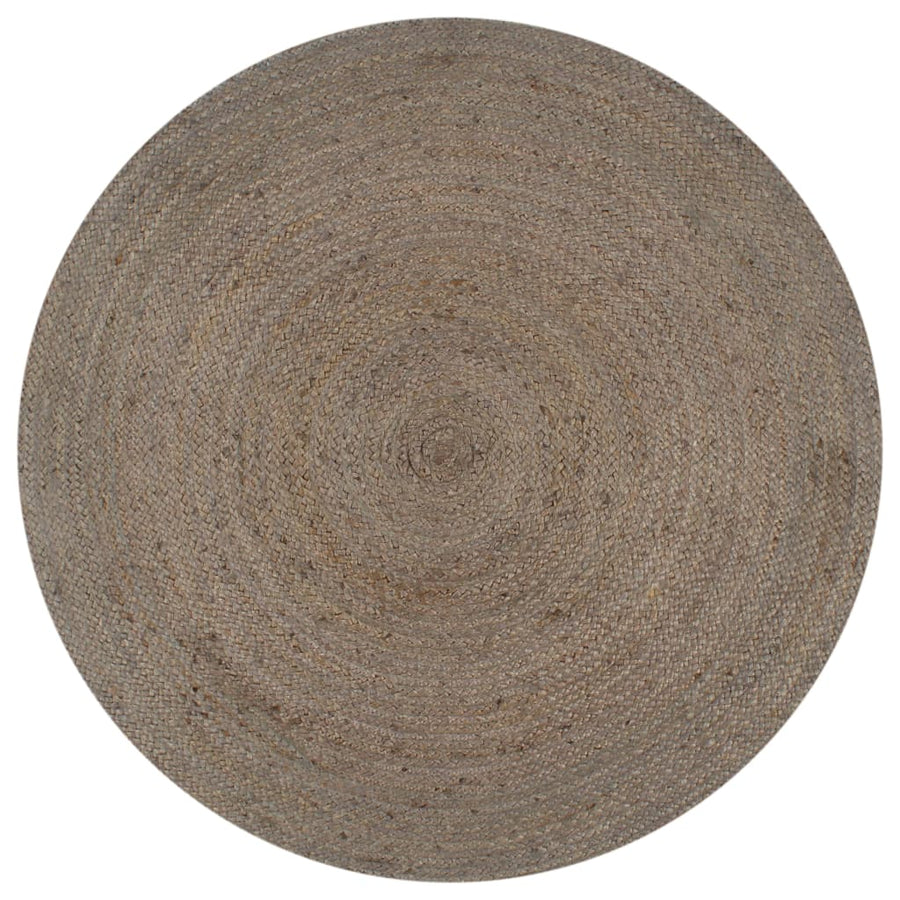 Vloerkleed Handgemaakt Rond Jute 150 cm Grijs