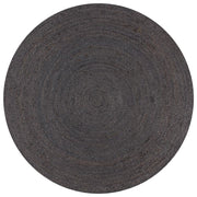 Vloerkleed rond 90 cm jute donkergrijs handgemaakt