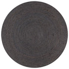 Handmade Round Rug 120 cm Jute Dark Grey