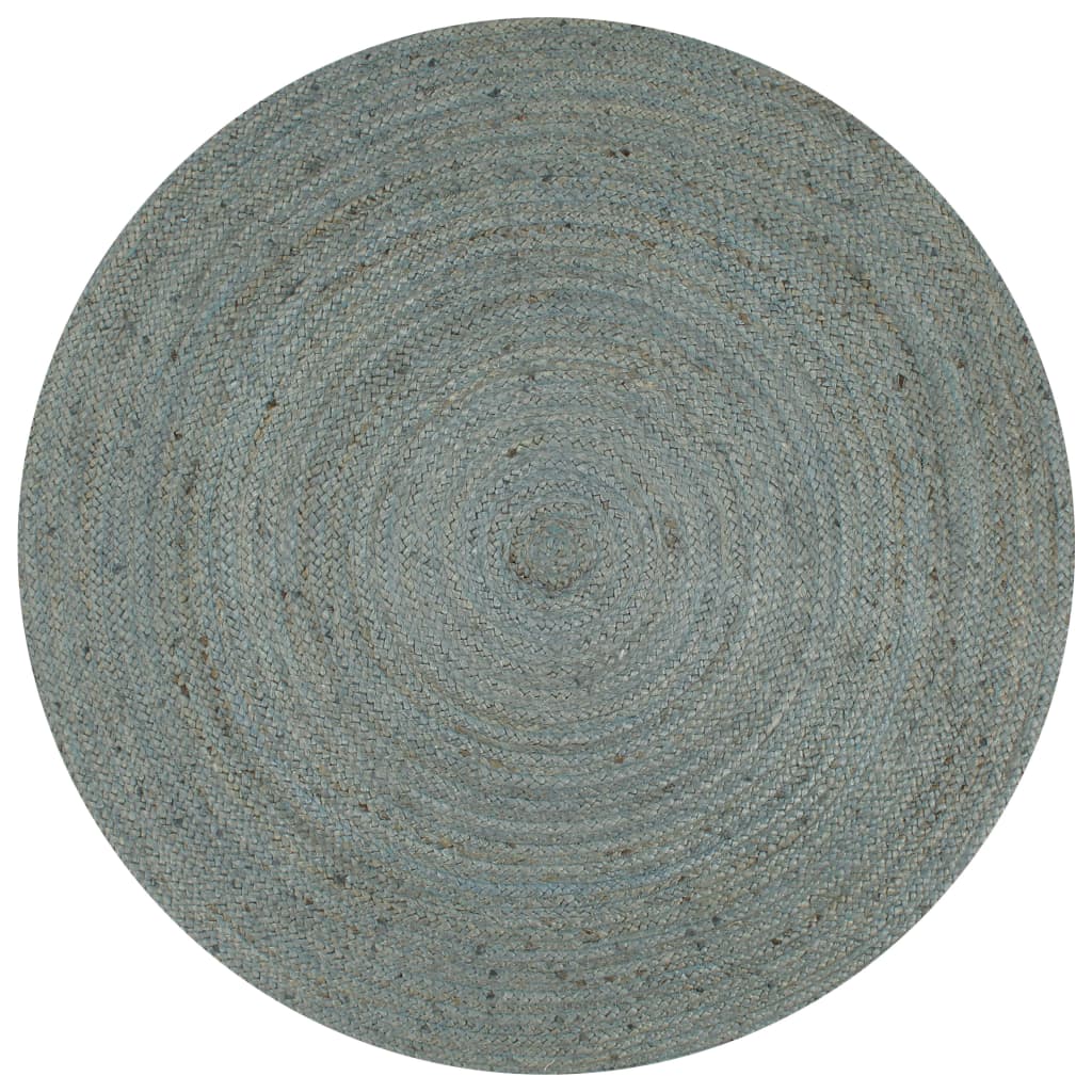 Vloerkleed Handgemaakt Rond Jute 90 cm Olijfgroen