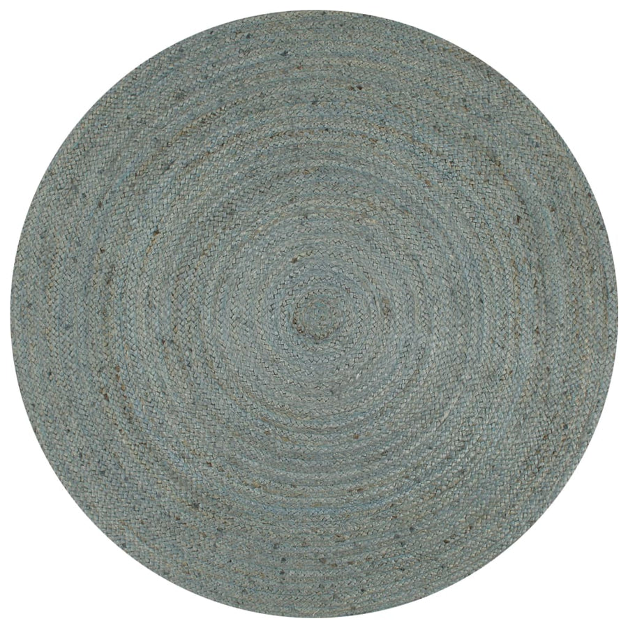 Vloerkleed Handgemaakt Rond Jute 90 cm Olijfgroen