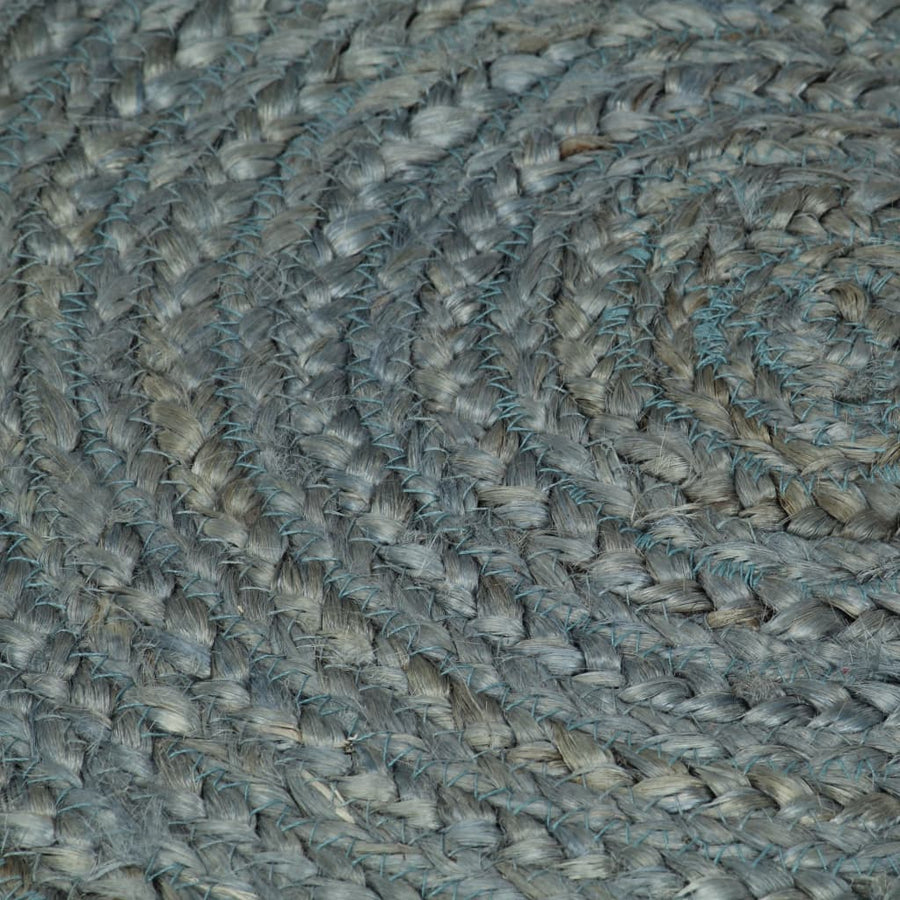 Vloerkleed Handgemaakt Rond Jute 90 cm Olijfgroen