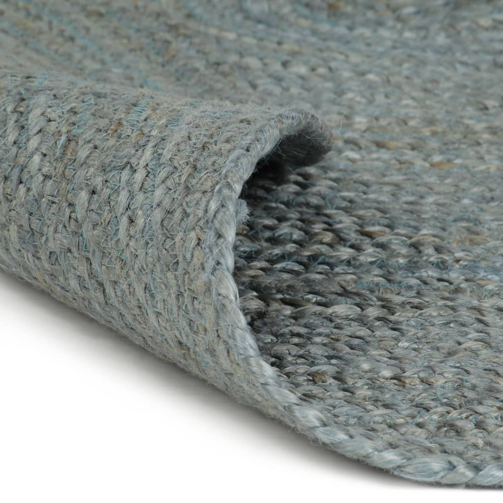 Vloerkleed Handgemaakt Rond Jute 120 cm Olijfgroen