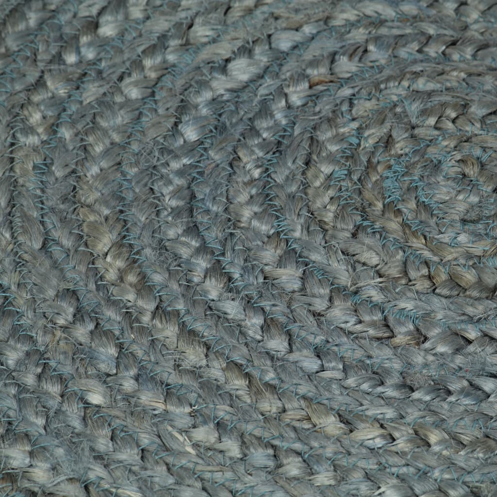 Vloerkleed Handgemaakt Rond Jute 120 cm Olijfgroen