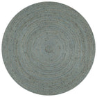 Handmade round rug 150 cm jute olive green
