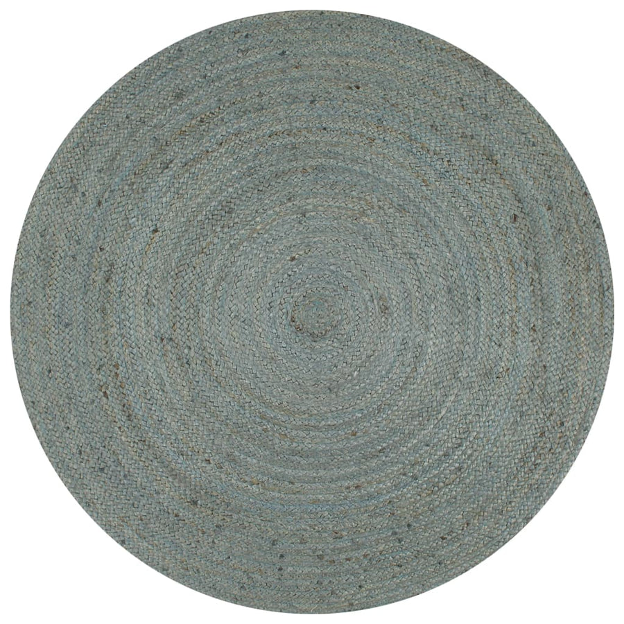 Vloerkleed Handgemaakt Rond Jute 150 cm Olijfgroen
