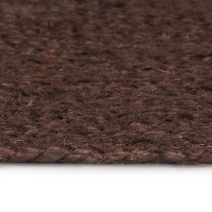 Vloerkleed Handgemaakt Rond Jute 90 cm Bruin
