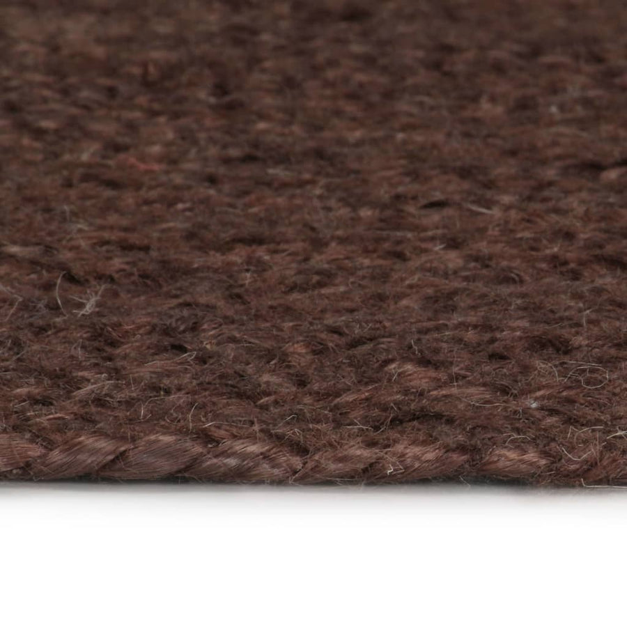 Vloerkleed Handgemaakt Rond Jute 90 cm Bruin