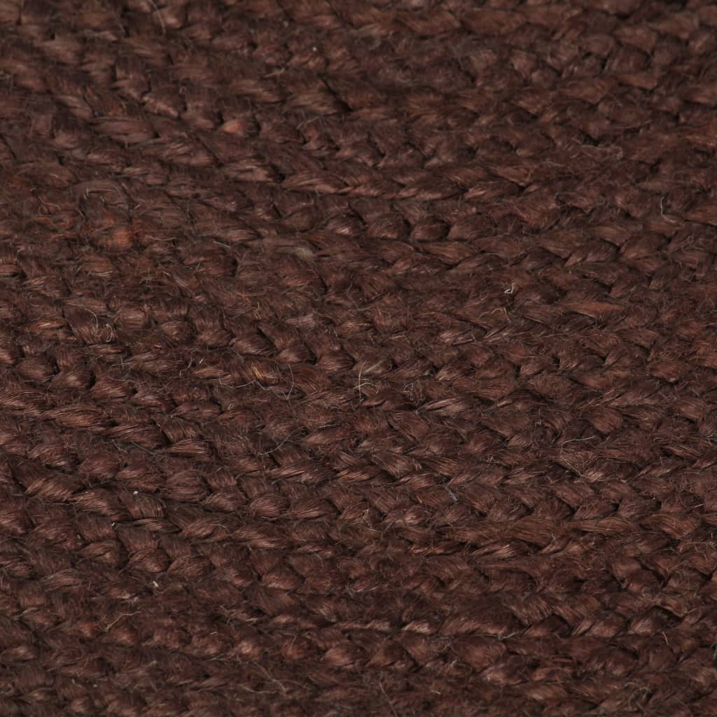 Vloerkleed Handgemaakt Rond Jute 90 cm Bruin