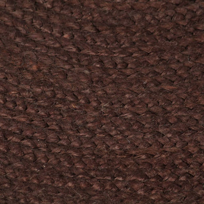 Vloerkleed Handgemaakt Rond Jute 90 cm Bruin