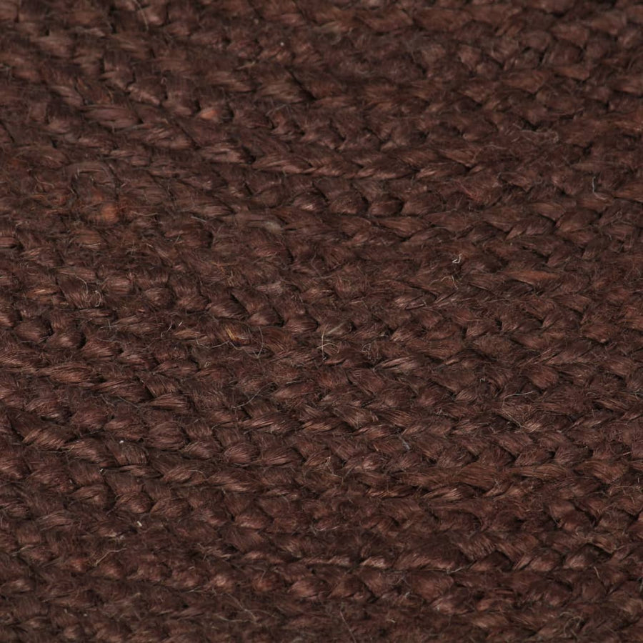 Vloerkleed Handgemaakt Rond Jute 90 cm Bruin