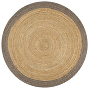 Vloerkleed jute 90 cm grijs