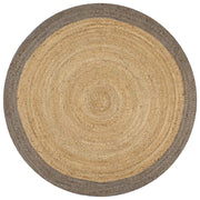 Vloerkleed jute 120 cm grijs