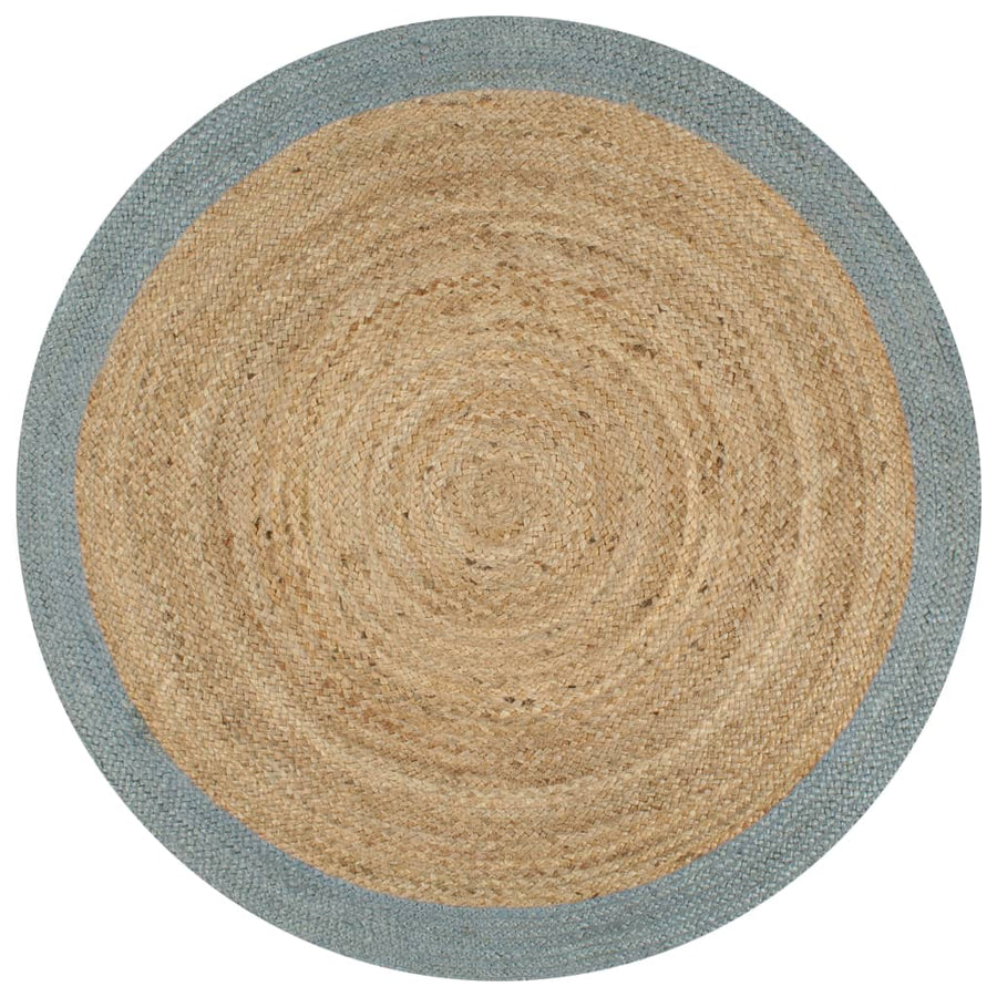 Vloerkleed Handgemaakt Met Grijze Rand 150 Cm Jute