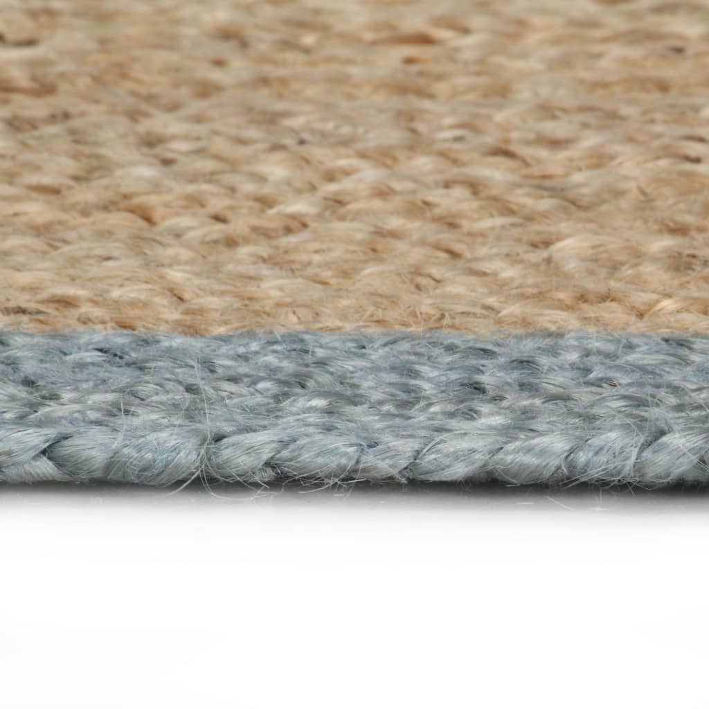Vloerkleed Handgemaakt Met E Rand Jute 90 cm Olijfgroen