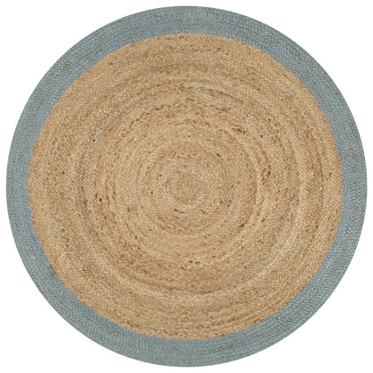 Vloerkleed Handgemaakt Met Grijze Rand 150 Cm Jute